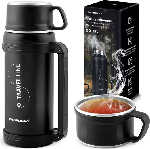 Vákuový termos 1,5 l s rukoväťou BERDSEN