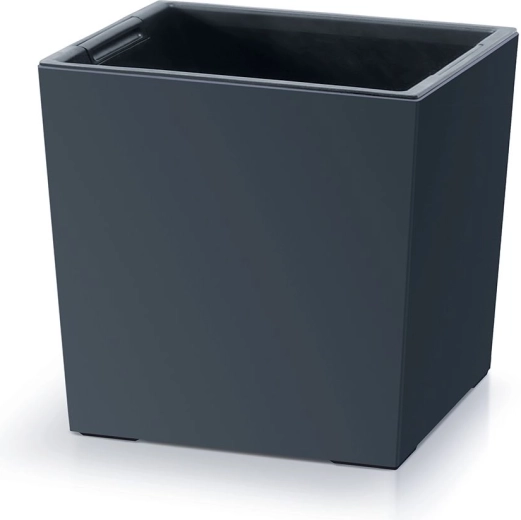 Kvetináč Urbi Square Low s vložkou 24 cm – antracit