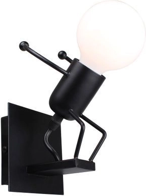 Nástenná lampa Loft čierna