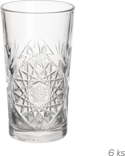 Poháre Hobstar 355 ml číre, sada 6 ks