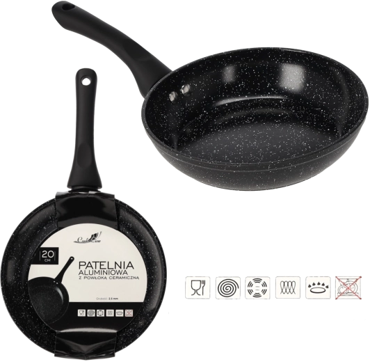 Hliníková panvica 20 cm s keramickým povrchom pre indukciu
