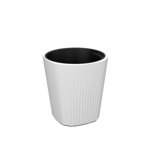 Kvetináč Muza 39 cm nízky biely