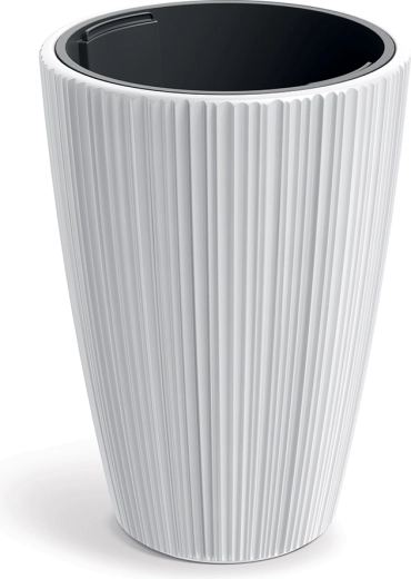 Kvetináč ORO 39 cm biely s vnútornou vložkou
