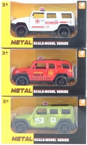 Kovové autíčko so spätným chodom 11,5 cm