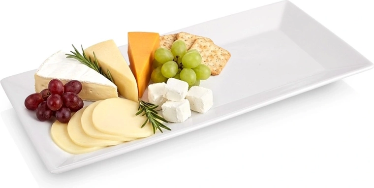 Porcelánový servírovací tanier MONA 35 × 17 cm, biely