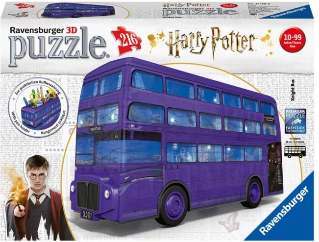 3D Puzzle Harry Potter Čarovný Autobus 216 dielov