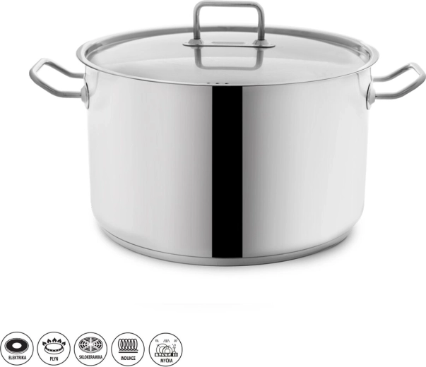 Nerezový kastról Stock 10 l s pokrievkou