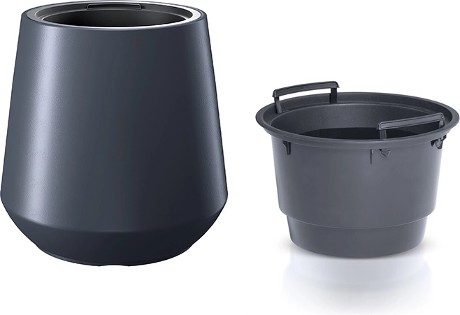 Kvetináč s vložkou antracitový 44 cm, 51 l