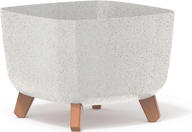 Kvetináč Gracia Square Eco Wood 29 × 29 × 22 cm – biely