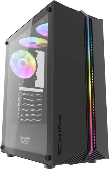 Počítačová skriňa darkFlash DK151 ARGB s 3 ventilátormi (čierna)