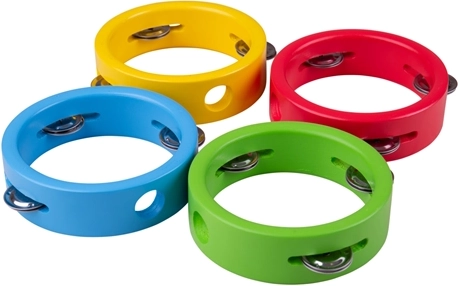 Drevená Minitamburína Červená