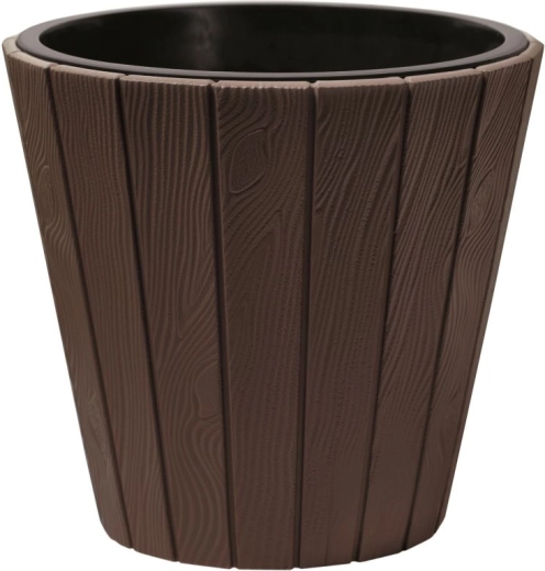 Kvetináč Woode s vložkou 39,3 cm hnedý
