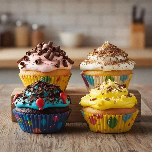 Papierové košíčky na muffiny s párty motívom - 1 kus