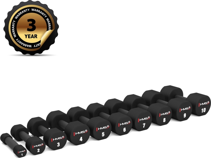 Polyuretánové jednoručné činky HMS HPT01 2 × 1 kg (pár)