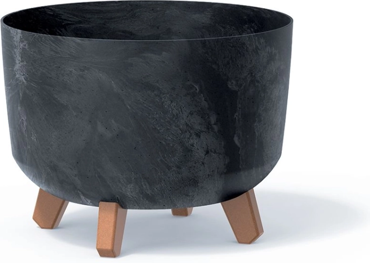 Kvetináč s betónovým efektom 29 cm antracit