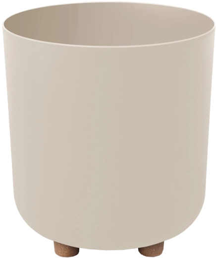 Kvetináč Sofia 24 cm z recyklovaného plastu v béžovej farbe