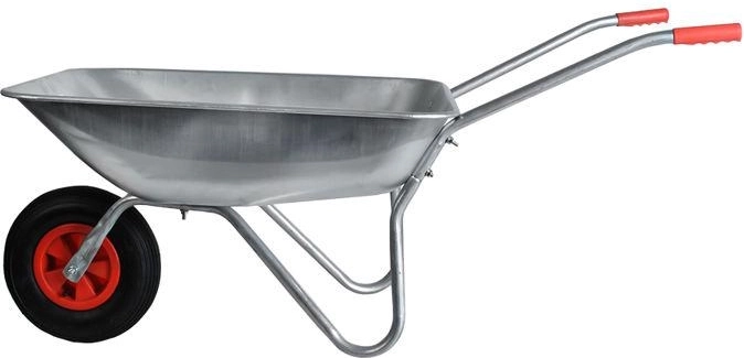 Záhradné fúrik Hobby s nafukovacím kolesom, pozinkovaná korba 65 l