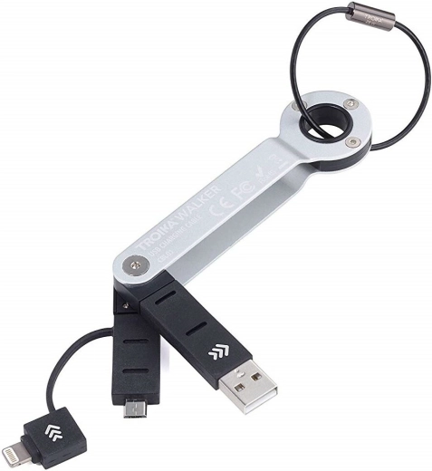 Troika Walker Silver USB kľúčenka, strieborná
