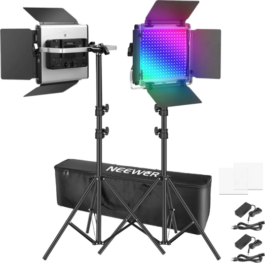 Neewer LED svetlo x660 pro II RGB (sada so statívmi)