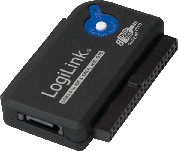 Adaptér LogiLink USB 3.0 k IDE/SATA s funkciou one-touch backup
