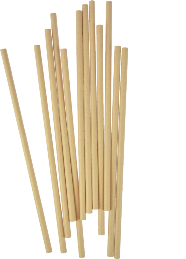 Papierové slamky kraft 20 cm (12 ks)
