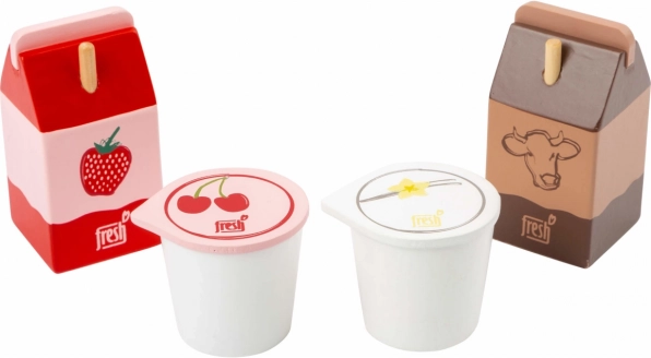 Small Foot sada drevených mliečnych výrobkov