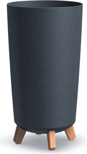 Kvetináč na nohách Gracia Tubus Slim Eco Wood 24 cm – antracit