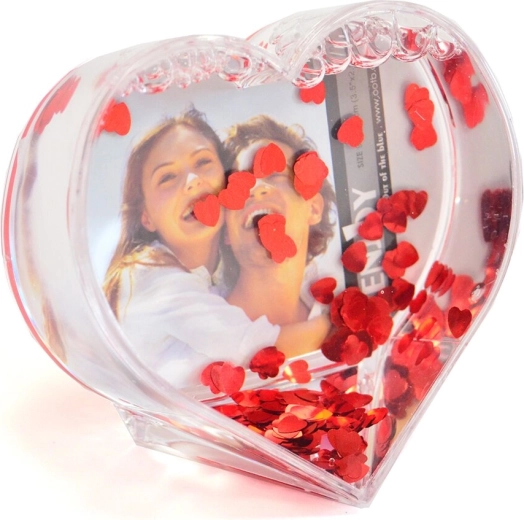 Fotorámik 3D srdce s glitrom