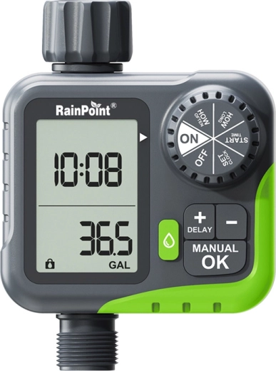 RainPoint zavlažovací ovládač s meračom spotreby vody