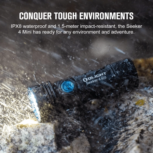 Baterka Olight Seeker 4 Mini Titanium Limited Edition s UV svetlom