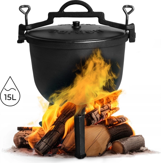 Liatinový závesný kotlík 15 l na oheň MULTIGARDEN