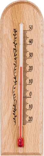 Vnútorný drevený teplomer 40 × 150 mm
