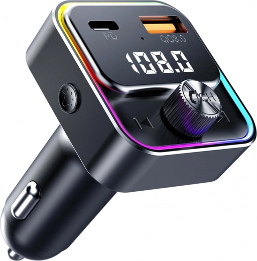 FM Bluetooth vysielač do auta SWM 3000 s USB-A a USB-C, PD a QC 3.0, hlasové ovládanie - 1 kus