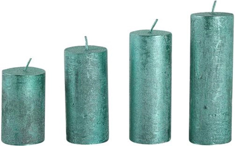 Adventné sviečky zelené, sada 4 ks