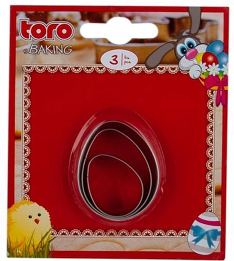 Sada veľkonočných vykrajovačiek – vajíčko, 3 ks