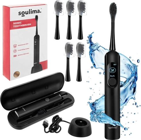 Sonická elektrická zubná kefka SOULIMA X800, čierna
