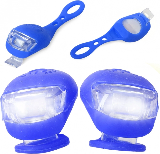 Silikónové LED svetlá na bicykel, vodoodolné, 2 ks