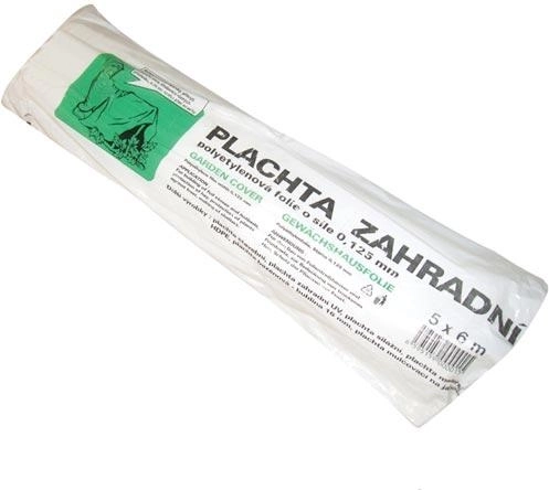 Záhradná transparentná plachta 5 × 10 m, 0,125 mm
