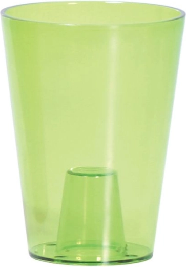 Kvetináč na orchidey COUBI ORCHID 13 cm – priehľadná zelená