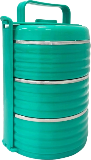 Plastový obedár s nerezovým vnútrom TORO 3×0,6 l