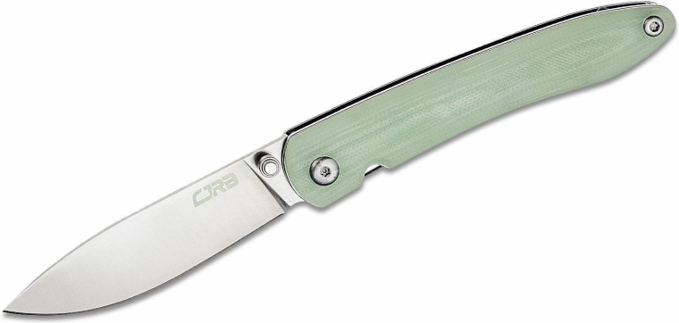 Vreckový nôž CJRB Ria 7,5 cm, sand polish, transparentná zelená, G10
