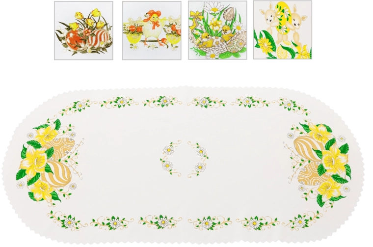 Veľkonočná dekoratívna šerpa na stôl 50×100 cm – ružová