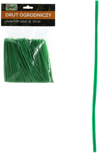 Ploché záhradné viazacie drôtiky 10 cm – 500 ks