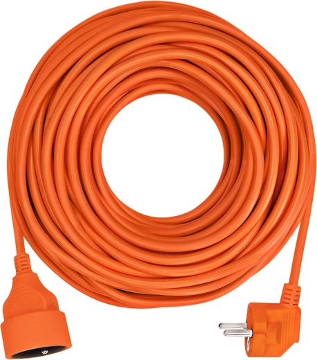 Solight predlžovací kábel so spojkou, 1 zásuvka, 30 m, oranžový