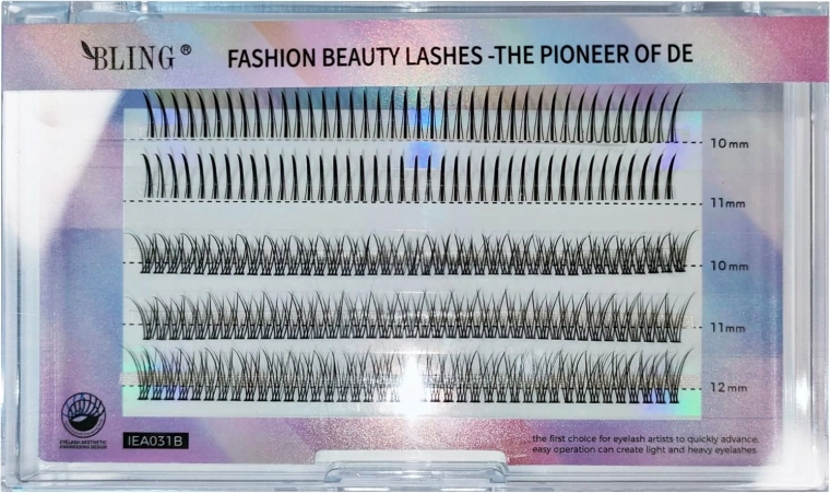 Hodvábne trsy rias BLING, 10-12 mm