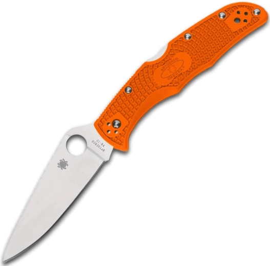Spyderco Endura 4 Flat Ground oranžový vreckový nôž 9,5 cm