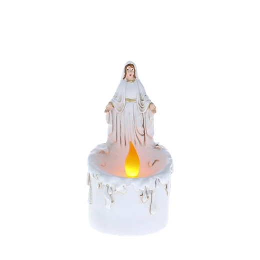LED sviečka s figúrkou Panny Márie 17 cm