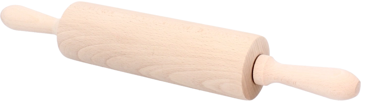 Drevený pohyblivý valček na cesto z bukového dreva 38 cm