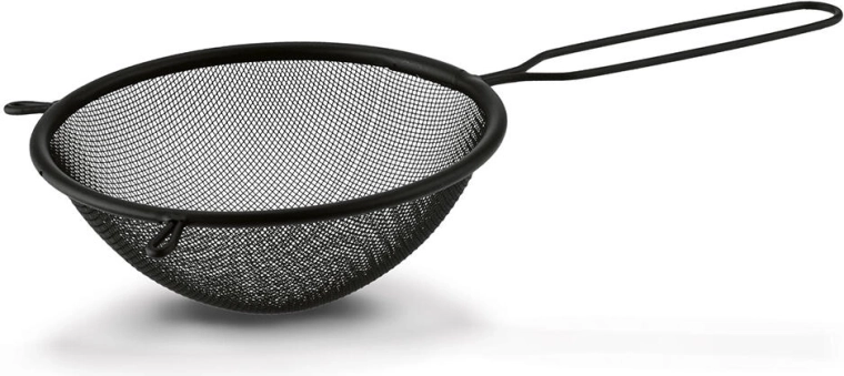 Kuchynské sitko z čiernej ocele 16 cm