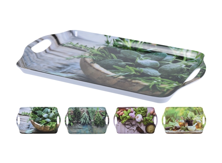 Melamínový servírovací podnos 45 × 30 cm s úchytmi